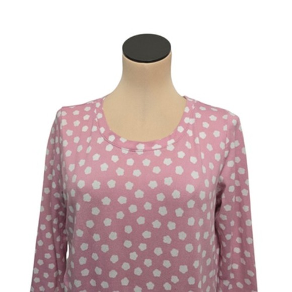 Kate Spade Sweater Womens Large Pink White Polka Dot Pullover Crewneck Soft Top - Picture 8 of 10